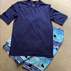 Blue rash guard